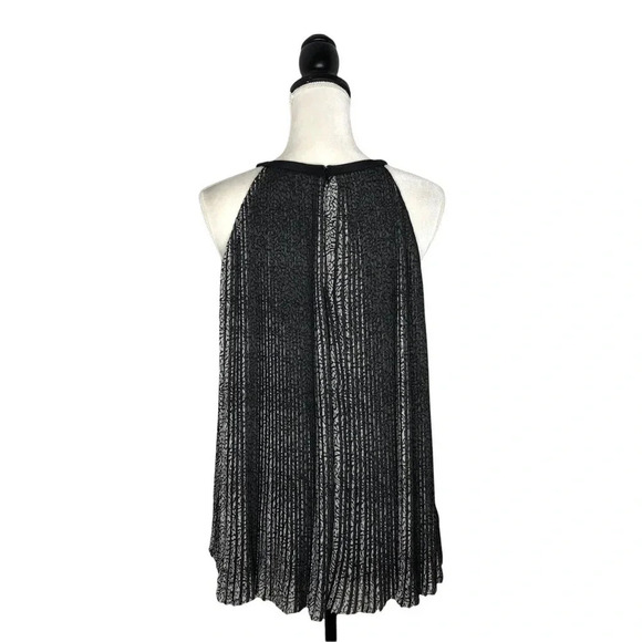 ECRU Accordion Folded Floral Print Sleeveless Babydoll Blouse - Picture 7 of 10